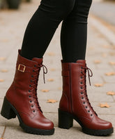 Bota Feminina Tratorada Forrada Coturno de Inverno | Fenix